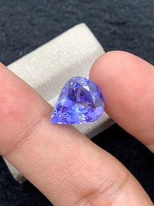 Piedra suelta de tanzanita natural violeta azulada en forma de gota para la fabricación de joyería personalizada, anillo, colgante, collar, cristal. - Product Image 4