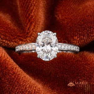 Oval Cut Moissanite <b>Solitaire</b> <b>Ring</b> <b>Silver</b> Engagement <b>Ring</b> Women Bridal Anniversary Jewelry Elegant Fashion - Product Image 1