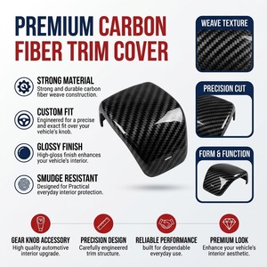 ฝาครอบหัวเกียร์คาร์บอนไฟเบอร์พรีเมียมสำหรับตกแต่งภายในรถยนต์ LC300 - Product Image 1