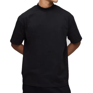 Camiseta Deportiva de Manga Corta, Negra, de Algodón de 220 g/m², con Diseño Frontal Personalizado, Antiencogimiento, OEM/ODM Disponible, Estilo Casual - Product Image 1