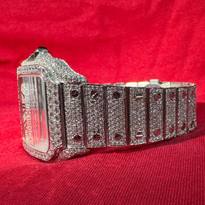 Reloj de Lujo para Hombre 2026, Cuarzo Antiguo, Acero Inoxidable, 41MM, Moissanita, Correa con Incrustaciones de 25CT, Esfera de Cristal - Product Image 1