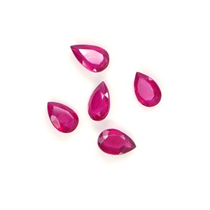 Rubis naturels de Bangkok, formes poire calibrées 7x10mm, pierres précieuses de rubis naturelles facettées en vrac pour la fabrication de bijoux, prêtes à l'emploi - Product Image 4