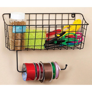 Wall-Mounted Metal <b>Rectangle</b> Modern <b>Storage</b> <b>Basket</b> - Product Image 3