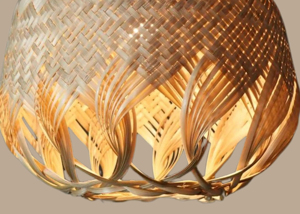 Panier en bambou Hanakago, style japonais vintage pour arrangement floral Ikebana, lampe suspendue en rotin artisanale de haute qualité, écologique - Product Image 3