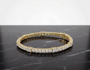 Bracelet tennis classique en argent plaqué avec diamants de laboratoire, étincelant et continu, cadeau idéal pour femme - Product Image 5