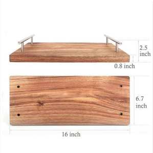 Bandeja de Madera de Alta Calidad con Asa de Acero, 100% Natural, para Servir Comida, Postres, en Casa o en Restaurantes, Hecha a Mano - Product Image 5