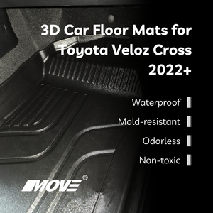 เสื่อปูพื้นรถกันลื่นสำหรับ Toyota veloz 2022 + แผ่นซับพื้นผลิตจากเวียดนามทนทานต่อทุกสภาพอากาศ - Product Image 5