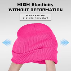 Bonnet en acrylique personnalisé unisexe, tricoté pour l'hiver, avec logo jacquard brodé, style streetwear, bonnet tendance tricoté à la machine - Product Image 3