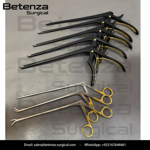 Venta al por mayor de Kerrison Rongeurs y perforadores óseos de acero inoxidable con revestimiento negro, 18cm y 20cm, para columna vertebral - Product Image 6