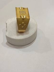 Anillo Geométrico de Latón Chapado en Oro para Hombre, Joyería de Moda de Lujo, Regalo para Fiestas, Producto Hecho a Mano al por Mayor - Product Image 4