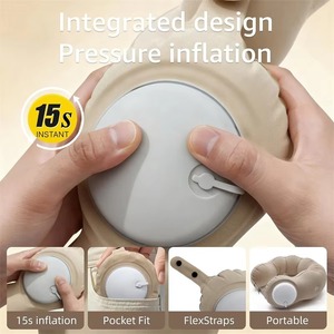 Dropshipping Shopify Fulfillment Agent 2026 Portable Comfortable Inflatable Travel <b>U</b>-<b>shaped</b> Office Nap <b>Pillow</b> - Product Image 2