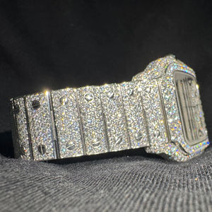 Reloj de Lujo de Negocios con Diamantes del Reino Unido para Hombre y Mujer, Caja de Acero, Cristal, Esfera Cuadrada, Analógico, Resistente al Agua - Product Image 1