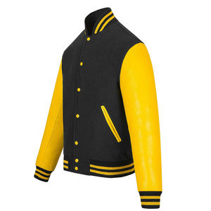 Fabricant de vêtements de sport d'extérieur avec logo personnalisé, veste varsity respirante de haute qualité avec boutons recouverts pour hommes - Product Image 3