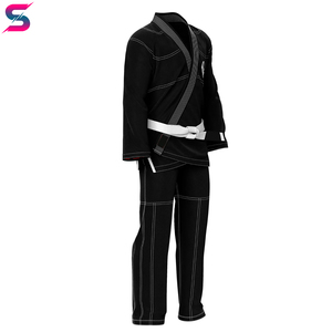 Kimono BJJ Unisexe en Polyester Coton avec Logo Personnalisé, Ceinture Blanche, Vêtement d'Arts Martiaux Très Vendu pour Jiu Jitsu - Product Image 3