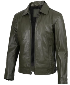 SBEA IMPEX Mens Black PU <b>Leather</b> Cafe Racer Slim Fit Motorcycle Biker <b>Jacket</b> Stand Collar Thick <b>Winter</b> Vintage Casual - Product Image 1