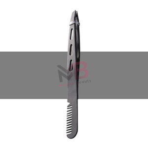 Pinza para Cejas con Peine de Doble Uso, Cepillo de Acero Inoxidable, Punta Inclinada, Alta Calidad, Ecológica, Reutilizable, con Logotipo Personalizado - Product Image 2