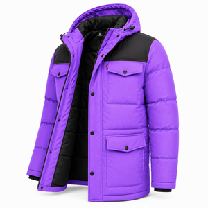 Chaqueta Parka Acolchada para Hombre, Abrigo Largo de Invierno, Ropa Exterior de Marca Privada Personalizada 2026 - Product Image 3