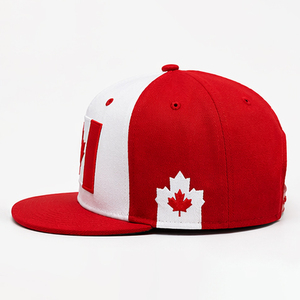 White Canadian Maple <b>Leaf</b> Snapback Cap Adjustable Red Embroidered Pattern Unisex Casual Hat - Product Image 6