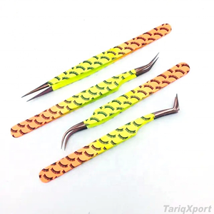 Pinces à épiler professionnelles en acier inoxydable Nano Grip pour extensions de cils, 12 mm, pointe lisse, logo personnalisé - Product Image 6