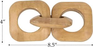 Escultura Geométrica Decorativa de Madera Natural Ecológica para Mesa, Decoración del Hogar, Adorno para Bodas - Product Image 2