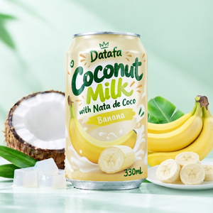 Marca DATAFA OEM/ODM, Leche de Coco de Marca Privada con Nata de Coco, Sabor a Plátano, Bebida Lista para Beber, Gelatina de Coco - Product Image 6