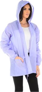 Chaqueta cortavientos impermeable con capucha, informal, estilo urbano, con bloques de color, plegable, para viaje. - Product Image 5