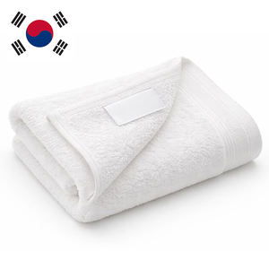 Ensemble de serviettes de bain en coton blanchi de qualité hôtelière coréenne 600 GSM, écologiques, douces pour la peau, couleur unie, fabricant OEM, étiquette privée - Product Image 1