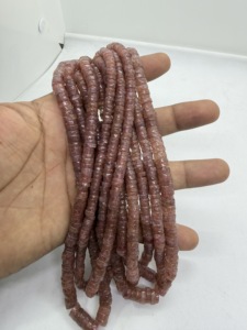 Perles de pierre de lune pêche en forme de pneu Heishi en gros, 5-6 mm, brin de 16 pouces, fabricant et fournisseur pour la fabrication de bijoux - Product Image 4