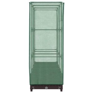 Jardinera Elevada Marrón y Verde de Polipropileno y Polietileno con Estructura de Hierro para Jardines, Invernaderos y Habitaciones - Product Image 5