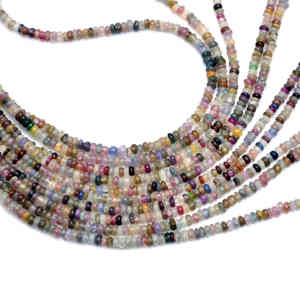 ลูกปัดแซฟไฟร์หลายเม็ดเม็ดพลอยทรงกลมเรียบขนาด3.5-5.5มม. สายคริสตัลพลอยแซฟไฟร์สำหรับทำเครื่องประดับ - Product Image 2