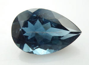 Turmalina azul facetada en forma de trillón piedra cortada 8X8MM 9x9MM 11x11MM tamaño personalizado alta calidad precio al por mayor turmalina azul - Product Image 3