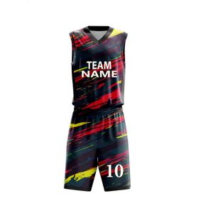 Uniforme de Baloncesto Masculino de Primera Calidad, Personalizado con Logotipo e Impresión del Nombre del Equipo, Conjunto Deportivo Ligero y Transpirable - Product Image 1