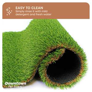 Alfombrilla de césped sintético no tóxico para mascotas, suave, cómoda, impermeable, fácil de limpiar, adecuada para uso en interiores y exteriores - Product Image 2