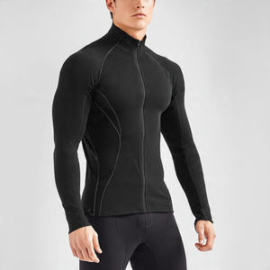 Compression Athletic Yoga <b>Jacket</b> Men's High Street Style Front Logo Stand Collar Zipper <b>Workout</b> Fitness Wear - Product Image 6