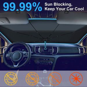 57x33In Foldable Silver Titanium Sun Protector Universal Car Truck Canopy Sun Blocker Shield Shade with Carry Bag - Product Image 5