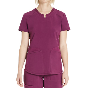 Uniformes Médicos OEM Slim para Mujer, Conjuntos 2023, Traje de Enfermera, Elástico, Camiseta Polo de Manga Corta, Pantalones Jogger, Logotipo Personalizado - Product Image 4