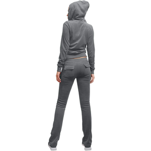 Premium Women's Velvet Fabric Spandex/Polyester Streetwear Jogger <b>Set</b> for Fitness Gym Training <b>Waterproof</b> & Breathable - Product Image 3