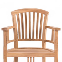 Fauteuil d'extérieur en teck massif, design traditionnel, résistant aux intempéries, mobilier de jardin
