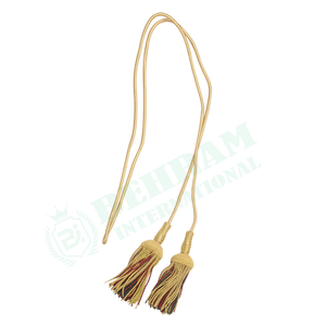 Liturgical Chasuble Girdle Cord | Metallic Hand-Wrapped Beaded Tassel Waist Band for Catholic Priests Albs Pectoral Garment - Product Image 3