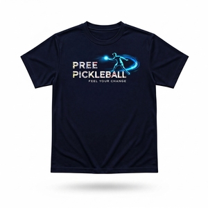 T-shirt unisexe à manches courtes pour pickleball, imprimé numérique, col rond, coupe régulière, pour adulte, respirant, évacuant l'humidité, maillot de sport d'été - Product Image 3