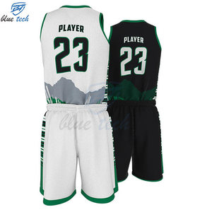 Ensemble de maillots de basket respirants imprimés par sublimation, grande taille, logo personnalisé, nom de l'équipe, numéro, uniforme sportif OEM - Product Image 4