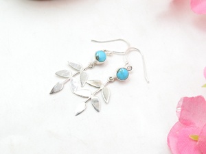 925เครื่องประดับเงินสเตอร์ลิงต่างหูเทอร์ควอยซ์แบบ 'ความงามนอน' ชนิดหนึ่งสำหรับงานแต่งงานขายส่งโดยตรงเป็นพิเศษ - Product Image 6