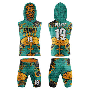 Conjunto de Uniforme de Fútbol Americano 7 contra 7 Sublimado Personalizado Premium con Camiseta de Secado Rápido, Pantalones Cortos, Sudadera con Capucha y Mochila - Product Image 2