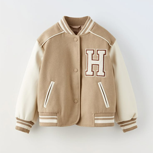 Chaqueta Varsity de Alta Calidad para Hombre, Mangas de Cuero, Bordado Personalizado, Estilo Béisbol - Product Image 1