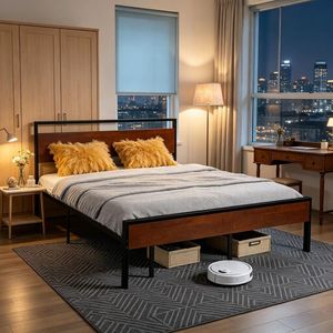 Struttura Letto in Metallo Regolabile Personalizzabile, Design Moderno e Semplice per Appartamenti, Soggiorni o Magazzini - Product Image 1