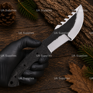 Hojas en Blanco Personalizables de Acero de Damasco Forjado a Mano con Punta Caída para Cuchillos de Supervivencia al Aire Libre, OEM ODM, Venta al por Mayor para Fabricación de Cuchillos - Product Image 3
