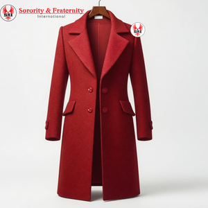 Delta | Sigma | Theta Sorority Clothing Embroidered Custom Breathable Formal Long <b>Wool</b> Coat Blazer Greek Clothing - Product Image 1