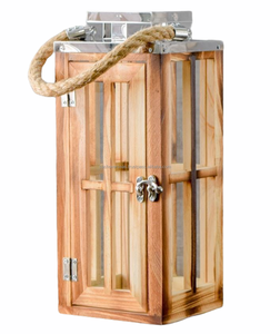 Farol de madera con mango de Metal para decoración, farol elegante de alta calidad para decoración de hoteles, venta al por mayor, hecho en la India - Product Image 4