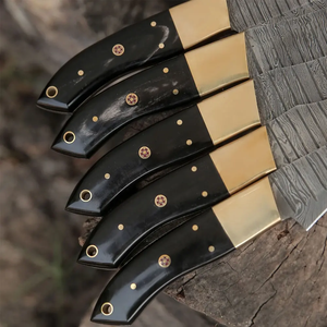 Professional Hand Forged OEM Handmade Damascus Kitchen <b>Knife</b> <b>Set</b> 5 Piece Professional Chef <b>Knives</b> Wooden Handle Wholesale - Product Image 2
