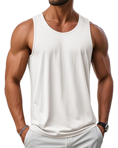 Camiseta sin mangas básica de algodón para hombre, chaleco deportivo transpirable, suave y ligero, camiseta informal de verano, anti-UV, de secado rápido - Product Image 1